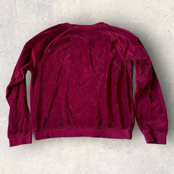 Gap Velour 2 Piece Track Pant Sweater Set Crimson Size Small - Picture 5 of 16